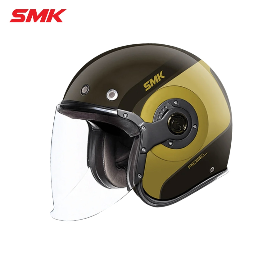 SMK 레트로 제트 레블 오렌지 옐로우 오토바이 오픈페이스 헬멧