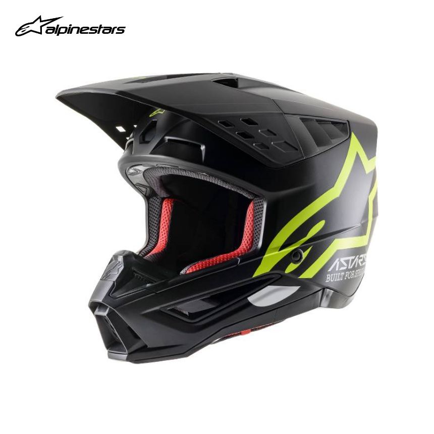알파인스타 SM5 컴퍼스 무광블랙 형광옐로우 오토바이 오프로드 헬멧