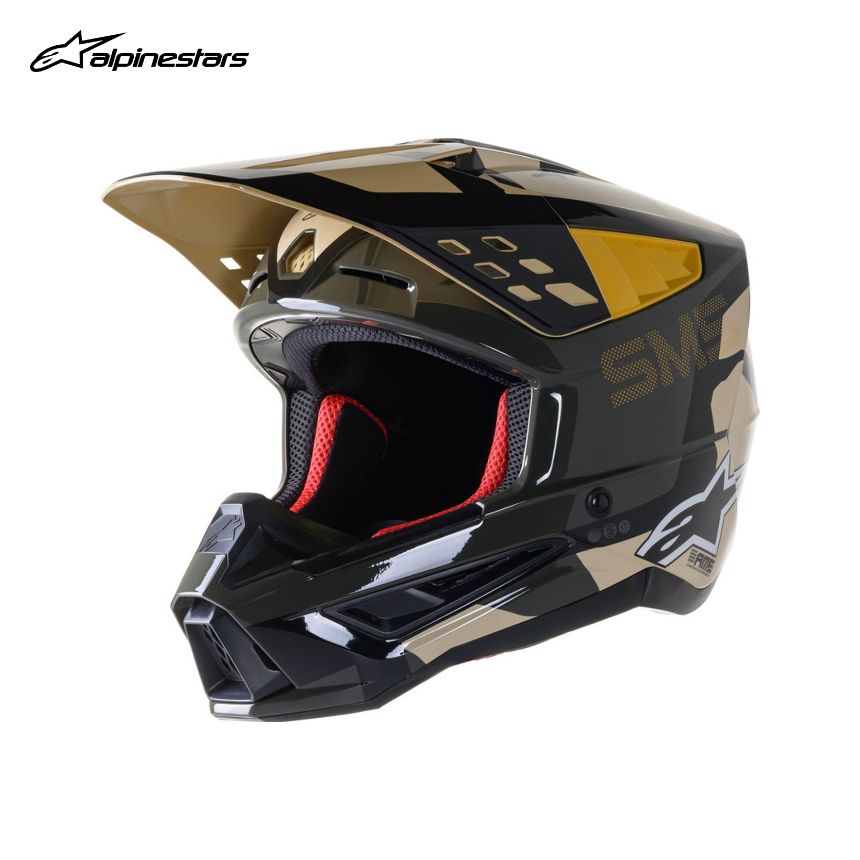 알파인스타 SM5 로버 샌드 텐져린 카모 오토바이 오프로드 헬멧