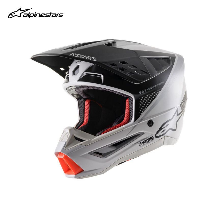 알파인스타 SM5 레이온 무광그레이 실버블랙 오토바이 오프로드 헬멧
