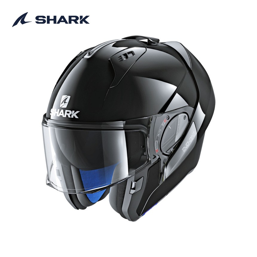 샤크 에보 One2 블랭크 블랙 헬멧 오토바이 시스템헬멧