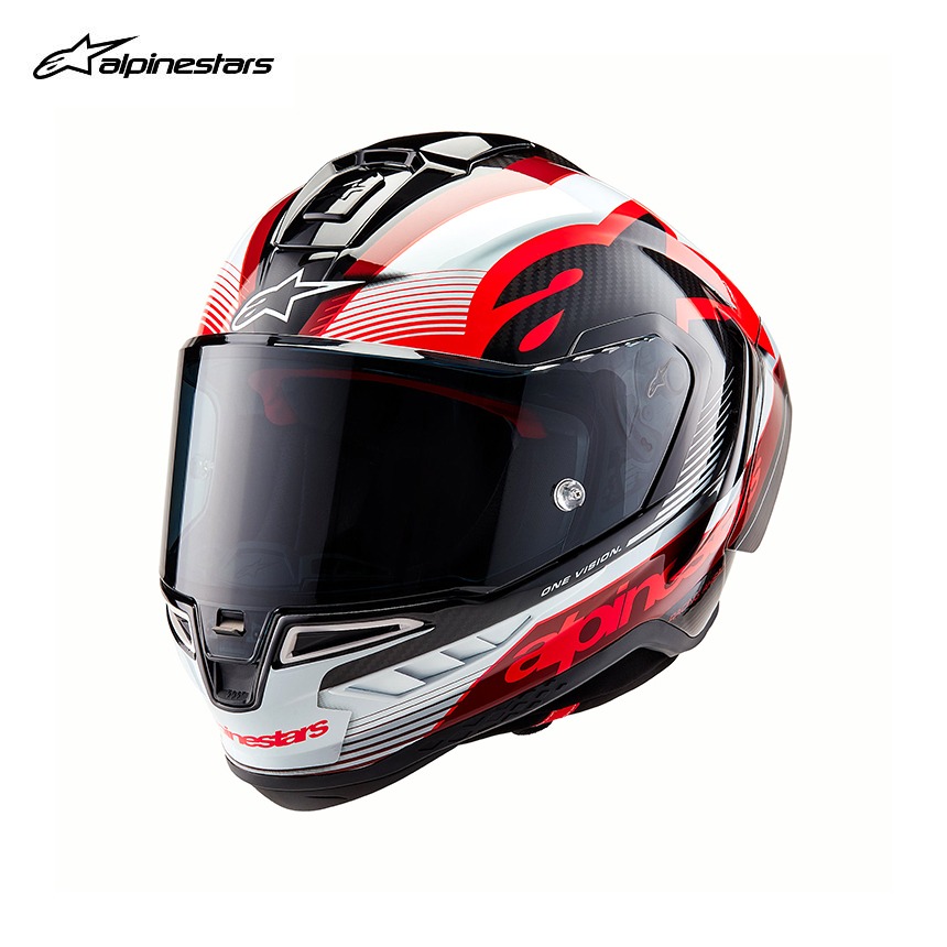 알파인스타 슈퍼테크 R10 TEAM 카본레드 화이트 유로핏 카본 풀페이스 헬멧